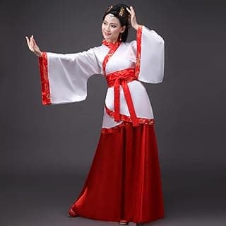 REDBMX REDBMX National Chinese Dance Costume Men Ancient Cosplay Traditional Chinese Clothing for Women Hanfu Clothes Lady Stage Dress