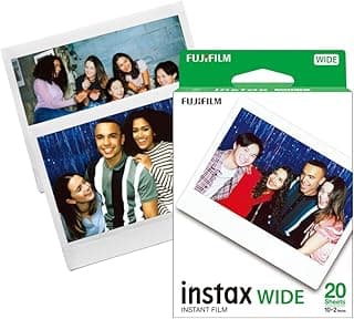 Fujifilm instax WIDE Instant Film – White Border (20 Exposures) – Film Only
