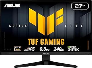 ASUS TUF Gaming Series 5 VG279QM5A-J, 27" FHD (1920 x 1080) Fast IPS, 240Hz, 0.3ms, AMD FreeSync Premium, NVIDIA G-Sync, Black Monitor - Infiniarc Edition