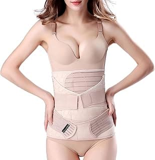 ChongErfei 3 in 1 Postpartale Bauch Unterstützung Erholung Gürtel - Postpartum Gürtel für Damen - Postnatal Bauchgurt nach Geburt - Rückbildungsgürtel nach Geburt