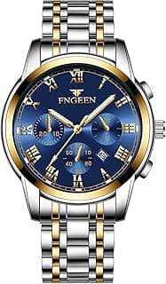 Aputue Aputue Wrist Watch, Waterproof Stainless Steel Automatic Self Winding Movement, Mechanical Luminous Hand Calendar Display, Elegant Luxury Timepiece for Men Business and Formal Events Use