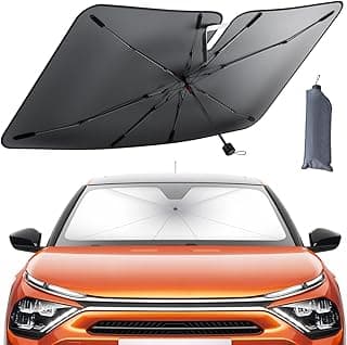 Lamicall Car Windshield Sunshade - 52"x31" [5 Layers Anti UV Coating] Foldable Sun Cover for Auto Car, Car Sunshade, Windshield Sun Shade Umbrella for Car, Sedan, SUV