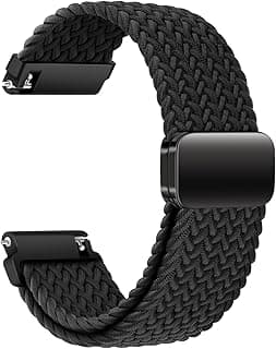 AidorMax Nylon Watch Strap 20 mm 22 mm with Adjustable Magnetic Clasp for Men and Women, Comfortable Fit, Elastic Replacement Strap for Smartwatches and Watches
