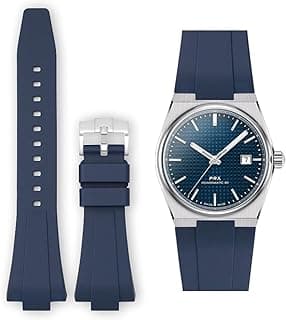 Wentokye Quick Release Rubber Strap for Tissot PRX Watch 40mm 35mm FKM Replacement Band for Tissot PRX Series Powermatic 80(11mm/12mm)