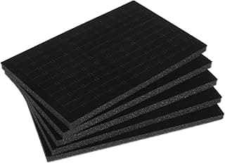 MAKINGTEC 5-Pack Black Velvet Ring Display Tray with Foam Inserts – Jewelry Organizer Storage Box Liners for Earrings, Rings & Accessories