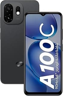 ITEL A100c, 4G Smartphone, 128GB Storage, Pure Black, Android 14, 3GB RAM, Unisoc T7100, 6.6-inch FHD+, 90Hz IPS LCD Display