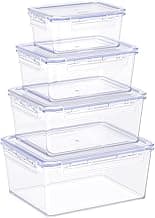 Lock2Go 4-Pcs. Set of Food Storage Containers with Lids 300, 600, 900, 1200 ml
