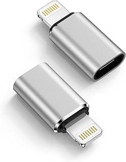 [2-Pack] USB C to Lightning Adapter, Type C to Lightning Adapter Support PD Fast Charging & Data Sync – Compatible with iPhone 14/13/12/11/X/XR Pro, iPad, AirPods – Not for Audio/OTG
