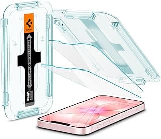 Spigen GLAStR EZ FIT [2 Pack] for iPhone 16e Screen Protector and iPhone 14 / iPhone 13 Pro/iPhone 13 (6.1 inch) Premium Tempered Glass - [Case Friendly]