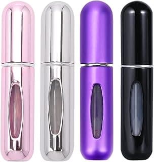 ECVV ECVV 4 Pack Mini Refillable Perfume Atomizer Bottle Portable Perfume Spray Bottle Refillable Atomizer Container for Traveling and Outgoing Capacity 5ml