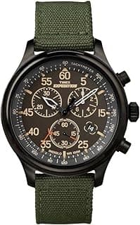 Timex Men's Expedition Field 43mm Watch - Brown Strap Black Dial Gunmetal Case