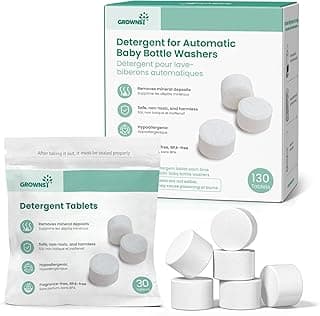 Grownsy Detergent Washing Tablets 130 PCS for Momcozy, Baby Brezza, Papablic Bottle Washer, Compatible with All Brands Baby Bottle Washers
