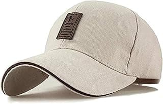 SCIENISH Cotton Baseball Hat for Men, Beige - One Size