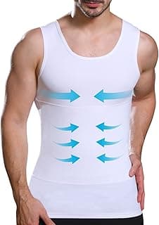 Lgtfy Mens Slimming Body Shaper Vest, Gynecomastia Compression Shirts, Tummy Control Undershirts - Change in Seconds