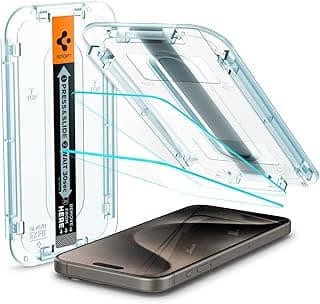 Spigen GLAStR EZ FIT designed for iPhone 15 Pro MAX Screen Protector (2023) Premium Tempered Glass - Case Friendly with Sensor Protection [2 PACK]