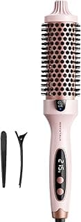 Wavytalk Thermal Brush, Blowout Boost 1.5 inch Heated Round Brush for Blowout Look, Dual Voltage, Pink, Sakura, Tourmaline Ceramic, Negative Ion Technology, 5 Temperature Settings, Less Damage