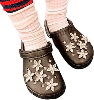 OKUHYY 1 Set of Clog Shoe Charms Flower Shape Rhinestone Shoe Charms with Glue Suitable for Kids Girls Women Clog Sandals Bands Bracelet Decor