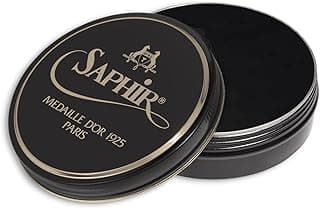 SAPHIR NOIR Medaille d’Or Pate De Luxe - Natural Wax Shoe Polish for Leather Shining - 50ml - Black