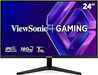 ViewSonic VX24G1-HD, 24 inch, FHD (Full HD), 180Hz, 1ms, G-Sync compatible, Ergonomics - Tilt (Forward/Back), HDMI 2.0 (with HDCP 2.2): 2