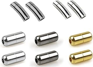 Wawasia 5 Pairs No tie Shoelace Lock Clips, Metal Magnetic Shoelace Buckle Clips For Kids, Adults, Lazy Elastic Shoelaces Buckle For Athletic Sneakers