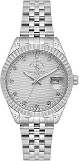 Santa Barbara Polo & Racquet Club - Women's Watch | Stainless Steel Band with Steel Case | Analog | Round Dial | Mineral Glass | Japanese Quartz | Water Resistance 50 Meters