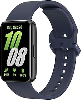 Zoye Silicone Strap for Samsung Galaxy Fit 3 Watch Band, Adjustable Sport Bands for SAMSUNG Galaxy FIT 3 SM-R390 Smartwatch Strap for Women&Men (Midlight Blue)