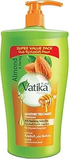 Vatika Naturals Moisture Treatment Shampoo- 1000 ml | Almond & Honey | Smoothens, Adds Shine & Manageability | For Dry, Frizzy & Coarse Hair