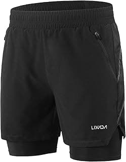 Eacam Men's Sport Running Shorts - Eacam Quick Drying Breathable Running Shorts Active Training Exercise Jogging Marathon Cycling Shorts with Pocket