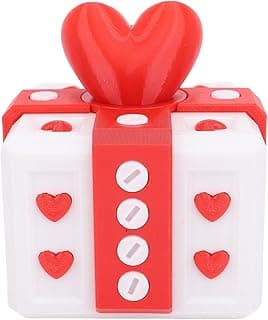 OEBUAFI OEBUAFI Annoying Gift Box, 3D Printed Prank Toy with Screw Design for Xmas Birthday Office Party, 3.94in Novelty Storage Container (Red White)
