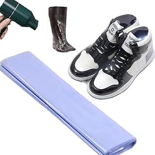 Amuer Amuer 100PCS 28 x 45cm Heat Shrink Bag for Shoes,PVC Shrink Film Heat Seal Bags Shrink Wrap Bags,Clear Odorless Moisture Proof Shrink Wrap Film for Shoes Protector,Gifts Packing,Books,Cosmetics,Soaps
