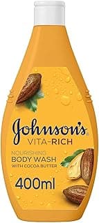 Johnson & Johnson Body Wash - Vita-Rich, Nourishing Cocoa Butter. For beautifully scented, healthy-looking skin that feels comfortable all day, 400ml
