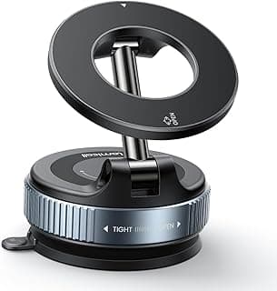 Lamicall Car Phone Holder - [70 LBS Strongest Suction] for Mag safe Car Mount, 360° Adjustable Vacuum Suction, Dashboard Windshield Magnetic Mobile Holder for Auto/Mirror/Smooth Surface for All Phone