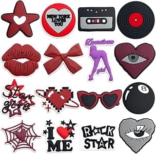 16Pcs Shoe Charms Set for Clogs Slides Downtown Y2K Aesthetic for Women Girls' Decorative Accessories