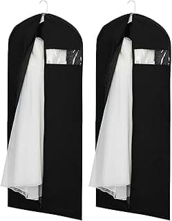Kimmama Kimmama Garment Bags for Hanging Clothes, Long Dress Bags for Gowns, Garment Protector Cover for Hanging Wedding Dress, Suit, Dance Costumes, Coat, Brides Maids Dress, 23.6" x 65"