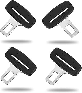 4pcs Car Seat Belt Clips, Seat Belt Insert Metal Tongue, Car Seat Belt Clip Extender Adapter for Additional Length