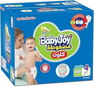 Babyjoy Cullote Pants Diaper, Jumbo Box Large Size 4, Count 88, 9 -14 Kg