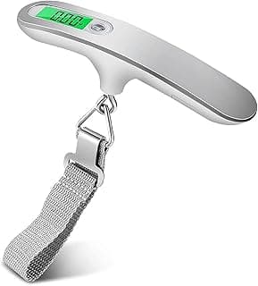 50kg/10g Stainless Steel T-Type Electronic Weighing Digital Luggage Scale Portable Express Travel Scale LCD Display Suitable for Travel Outdoor Shopping Fishing