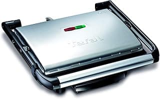 TEFAL Panini Grill | Inicio Grill | 2000 W | Stainless Steel/Plastic | Non-stick coated plates | Removable juice tray | Multi-Colour | 2 Years Warranty | GC241D28