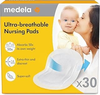 Medela Ultra Breathable Nursing Pads | Highly Absorbent, Breathable and Discreet for Comfortable Comfort (Set of 30)