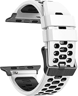 GANYUU FKM Rubber Watch Band For Apple Watch Band Ultra 49MM Replacement Watch Accessories Wristband 9 8 7 6 5 4 SE Series 45mm 44mm 42mm Straps