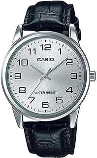 Casio men's Watch with Genuine Leather