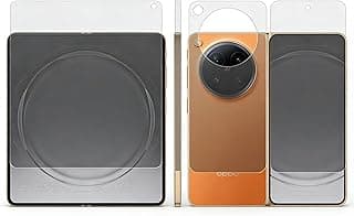 Fegishilly [1 Set] 4 in 1 Full Coverage HD Clear TPU Film Protector Compatible with OPPO Find N6 2026, Inner + Outer Screen + Back + Hinge Middle Axis Protector