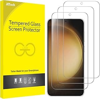 JETech Screen Protector for Samsung Galaxy S23 5G 6.1-Inch, Tempered Glass Film, Fingerprint ID Compatible, HD Clear, 3-Pack