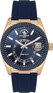 Santa Barbara Polo & Racquet Club - Legend Men's Watch | Stainless Steel Band with Steel Case | Analog | Round Dial | Mineral Glass | Japanese Quartz | Water Resistance 50 Meters