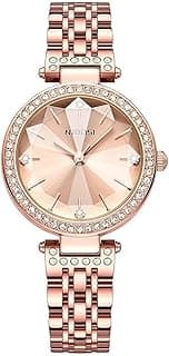 NIBOSI Fashion Women Watches Analog Rose Gold Small Round Dial Women's Watch for Miss&Ladies Diamond Studded with Stylish Watches Waterproof