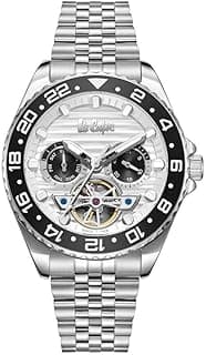 Lee Cooper Men's Watch, Automatic Display and Metal Strap - LC08192.330, Silver