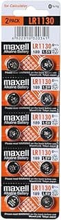 Maxell MAXELL LR1130 Pack of 10 Coin Batteries, AG10 G10A