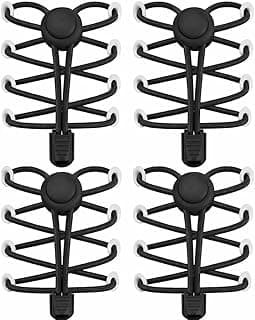 Tieless Elastic Shoe Laces with Plastic Lock, No Tie Shoelaces for Sneakers, Running, Walking, Sports, Travel