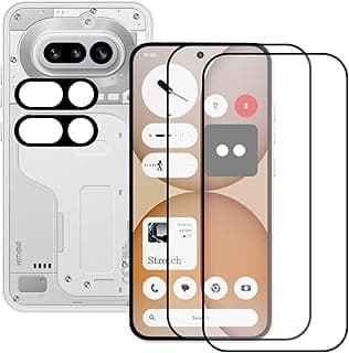 [2+2] Moninsta Compatible for Nothing Phone (4a) 2026 Screen Protector with Camera Lens Film, 9H Tempered Glass Screen Film Anti-Scratch, Bubble Free