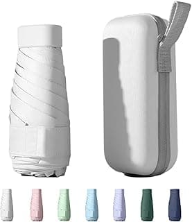 MarlaMall Mini Umbrella for Travel, Small Umbrella for Purse with Case for Sun and Rain, Sun Umbrella with UPF 50+ UV Protection, Lightweight & Compact Umbrella for Women Men Kids